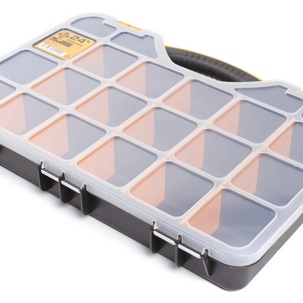 Forte Tools ORG-24 Tool case in 51x35x7 cm, storage box, organizer with 18 different compartments, removable, sturdy box, scratch-resistant lid (000051144820)