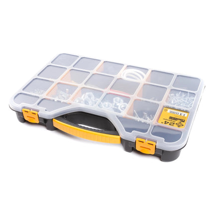 Forte Tools ORG-24 Tool case in 51x35x7 cm, storage box, organizer with 18 different compartments, removable, sturdy box, scratch-resistant lid (000051144820)