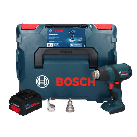 Bosch GHG 18V-50 Professional Akku Heissluftgebläse 18 V 300° C / 500° C + 1x ProCORE Akku 8,0 Ah + L-Boxx - ohne Ladegerät