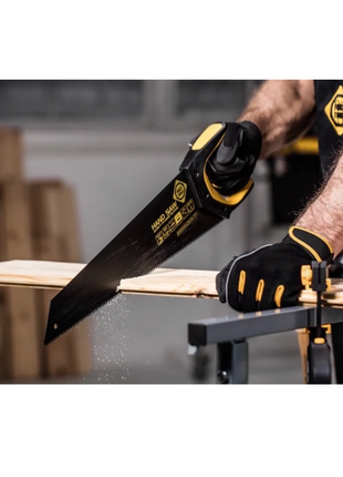 FORTE Tools Fuchsschwanz in schwarz 45 cm 11 TPI Premium Säge, klassische Handsäge mit ergonomischem Gummigriff, Säge für Holz, Kunststoff, etc., mit 3-kant Verzahnung Made in Sweden ( 000051083425 ) - Toolbrothers