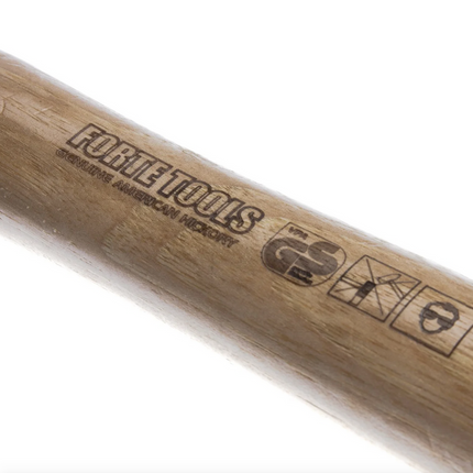 FORTE TOOLS Martillo de cerrajería con mango de madera, peso de cabeza 2000 g, martillo con mango de madera, herramienta premium, forjado, cuña de doble anilla, cabeza pintada (000051151037)