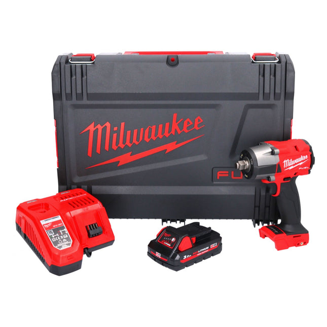 Milwaukee M18 FMTIW2F12-301X Cordless impact wrench 18 V 745 Nm 1/2" brushless + 1x rechargeable battery 3.0 Ah + charger + HD box