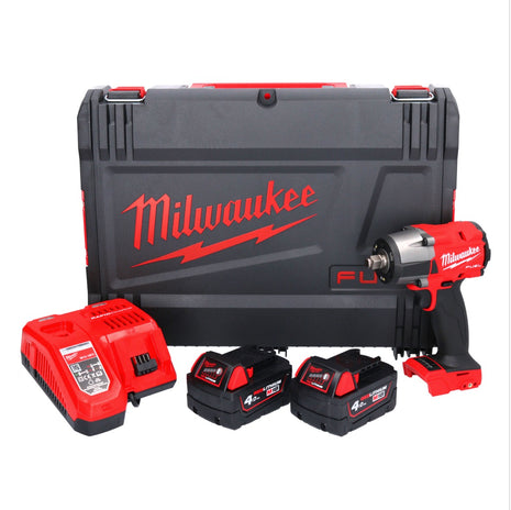 Milwaukee M18 FMTIW2F12-402X Akku Schlagschrauber 18 V 745 Nm 1/2" Brushless + 2x Akku 4,0 Ah + Ladegerät + HD Box