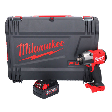 Milwaukee M18 FMTIW2F12-501X Cordless impact wrench 18 V 745 Nm 1/2" brushless + 1x battery 5.0 Ah + HD box - without charger