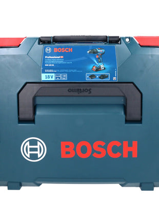 Bosch GSB 18V-55 Taladro percutor inalámbrico profesional 18 V 55 Nm sin escobillas + 1x batería 2,0 Ah + L-Boxx - sin cargador