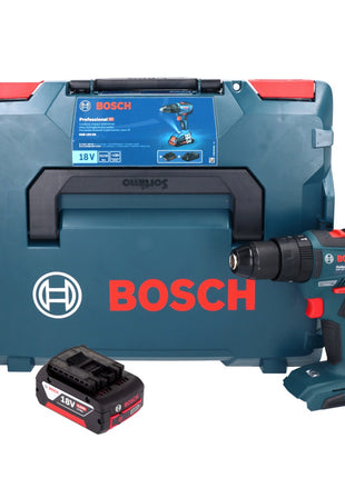 Bosch GSB 18V-55 Professional Perceuse-visseuse à percussion sans fil 55 Nm 18V Brushless + 1x Batterie 4,0 Ah + Coffret L-Boxx - sans chargeur