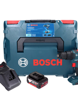 Bosch GSB 18V-55 Taladro percutor inalámbrico profesional 18 V 55 Nm sin escobillas + 1x batería 4,0 Ah + cargador + L-Boxx