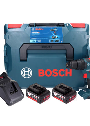 Bosch GSB 18V-55 Professional Akku Schlagbohrschrauber 18 V 55 Nm Brushless + 2x Akku 4,0 Ah + Ladegerät + L-Boxx