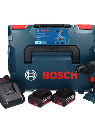 Bosch Professional  GSB 18V-55 Perceuse-visseuse à percussion sans fil 55Nm 18V Brushless + 2x batteries 5,0Ah + Chargeur + Coffret L-Boxx