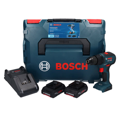 Bosch GSB 18V-55 Professional 55 Nm Brushless 18V Cordless Combi + 2x Batteries ProCORE 4.0Ah + Charger + L-Boxx case (06019H5304)