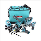 Makita DK 1474 X1 10,8 Li-Ion Akku Werkzeug Set mit 5 Maschinen + 3x Akku + Lader in Tasche - Toolbrothers