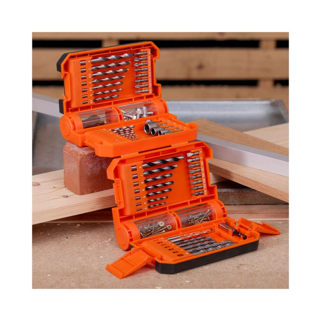 Set di punte per trapano e cacciavite WellCut da 51 pezzi in acciaio HSS, con portapunte magnetico e custodia portatile ( WC-DB51U )