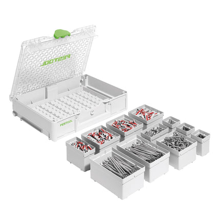 Festool BHC 18 HPC 4,0 I-Plus Akku Bohrhammer 18 V 25 Nm 1,8 J SDS Plus Brushless + 2x Akku 4,0 Ah + Ladegerät + 650 tlg. Schrauben und Dübel Sortiment + Systainer - Toolbrothers