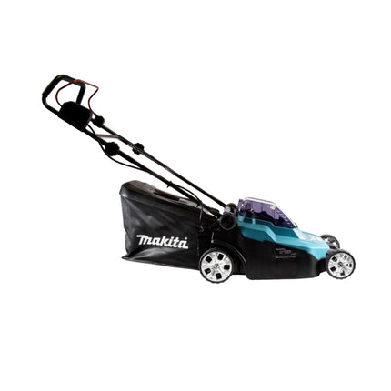 Makita DLM 382 CT2 cortacésped sin cable 36 V ( 2x 18 V ) 38 cm 40 l + 2x batería 5.0 Ah + cargador doble