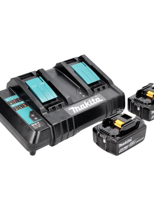 Makita DLM 382 CT2 Akku Rasenmäher 36 V ( 2x 18 V ) 38 cm 40 l + 2x Akku 5,0 Ah + Doppelladegerät