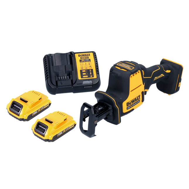 DeWalt DCS 369 D2 Akku Säbelsäge Reciprosäge 18 V Brushless + 2x Akku 2,0 Ah + Ladegerät