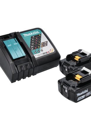 Makita DLX 2131 TJ Akku Kombo Kit 18 V mit DHP 482 62 Nm + DTD 152 165 Nm + 2x Akku 5,0 Ah + Ladegerät + Makpac