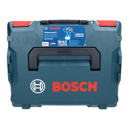 Bosch GDS 18V-1000 C Profesjonalna akumulatorowa wkrętarka udarowa 18 V 1000 Nm BITURBO Brushless + 2x akumulator ProCORE 8,0 Ah + ładowarka + moduł Bluetooth GCY 42 + L-Boxx ( 06019J8002 )