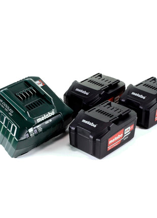 Metabo BS 18 LTX Impuls Set Akku Bohrschrauber 18 V 110 Nm + 3x Akku 4,0 Ah + Ladegerät + Bit Set 32 tlg. + metaBOX