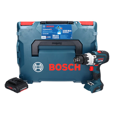 Bosch GSB 18V-150 C Professional Akku Schlagbohrschrauber 18 V 150 Nm Biturbo Brushless + 1x ProCORE Akku 4,0 Ah + L-Boxx - ohne Ladegerät