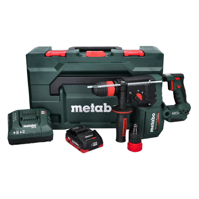 Metabo KH 18 LTX BL 28 Q Cordless hammer drill 18 V 3 J SDS plus Brushless + 1x rechargeable battery 4.0 Ah + charger + metaBOX