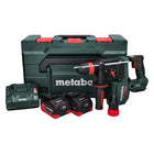 Metabo KH 18 LTX BL 28 Q cordless hammer drill 18 V 3 J SDS plus Brushless + 2x battery 5,5 Ah + charger + metaBOX ( 601715660 )