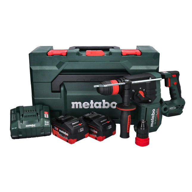 Metabo KH 18 LTX BL 28 Q cordless hammer drill 18 V 3 J SDS plus Brushless + 2x battery 8,0 Ah + charger + metaBOX