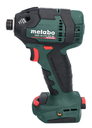 Metabo SSD 18 LTX 200 BL Atornillador de impacto inalámbrico 18 V 200 Nm 1/4" sin escobillas + 1x batería 4,0 Ah + metaBOX - sin cargador