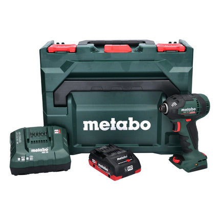 Metabo SSD 18 LTX 200 BL Atornillador de impacto inalámbrico 18 V 200 Nm 1/4" sin escobillas + 1x batería 4,0 Ah + cargador + metaBOX
