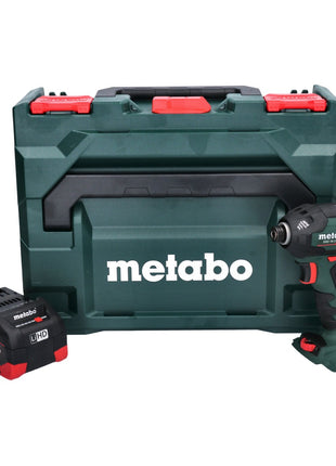 Metabo SSD 18 LTX 200 BL Atornillador de impacto inalámbrico 18 V 200 Nm 1/4" sin escobillas + 1x batería 5,5 Ah + metaBOX - sin cargador