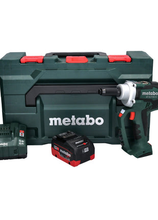 Metabo NP 18 LTX BL 5.0 Akku Blindnietpistole 18 V 10 kN Brushless + 1x Akku 8,0 Ah + Ladegerät + metaBOX