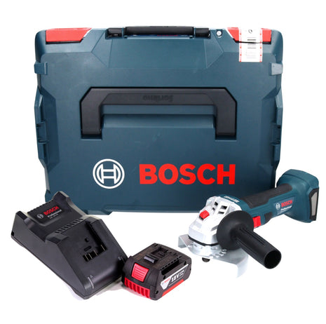 Amoladora angular a batería Bosch GWS 18V-7 Professional 18 V 125 mm 22,23 mm sin escobillas + 1x batería 3,0 Ah + cargador + L-Boxx