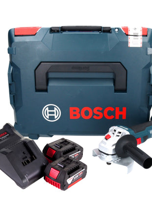 Bosch GWS 18V-7 Professional Akku Winkelschleifer 18 V 125 mm 22,23 mm Brushless + 2x Akku 4,0 Ah  + Ladegerät + L-Boxx