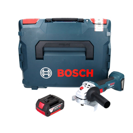 Bosch GWS 18V-7 Professional amoladora angular a batería 18 V 125 mm 22,23 mm sin escobillas + 1x batería 6,0 Ah + L-Boxx - sin cargador