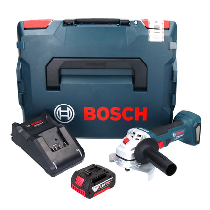 Bosch GWS 18V-7 Professional amoladora angular a batería 18 V 125 mm 22,23 mm sin escobillas + 1x batería 6,0 Ah + cargador + L-Boxx