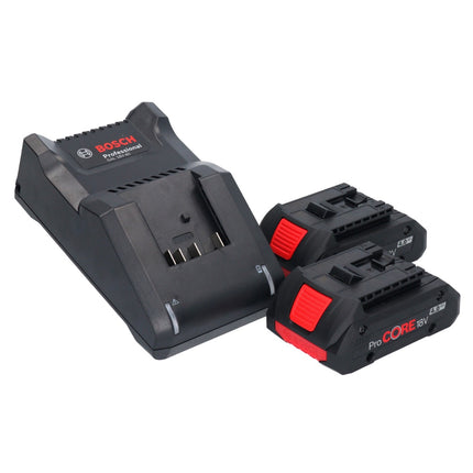 Amoladora angular a batería Bosch GWS 18V-7 Professional 18 V 125 mm 22,23 mm sin escobillas + 2x batería ProCORE 4,0 Ah + cargador + L-Boxx