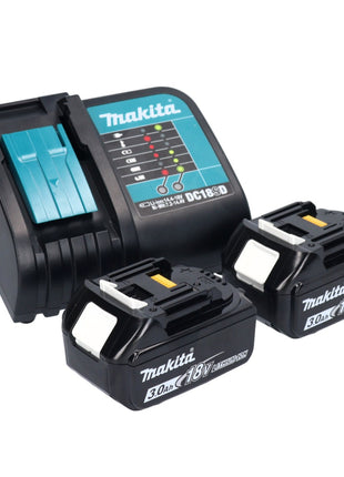 Makita DHP 456 SF2X5 perceuse à percussion sans fil 18 V 50 Nm + 2 batteries 3,0 Ah + chargeur + jeu d'accessoires 101 pièces + mallette