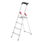 Hailo L60 StandardLine Sicherheits Stehleiter Aluminium 4 Stufen 146 cm 150 kg ( 8160-407 )