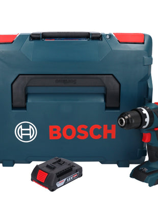 Bosch GSB 18V-60 C Professional Perceuse-visseuse à percussion sans fil 60 Nm 18V Brushless + 1x Batterie 2,0 Ah + Coffret L-Boxx - sans chargeur