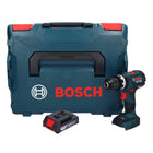 Bosch GSB 18V-60 C Professional Perceuse-visseuse à percussion sans fil 60 Nm 18V Brushless + 1x Batterie 2,0 Ah + Coffret L-Boxx - sans chargeur