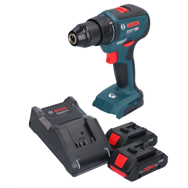Bosch GSR 18V-55 Professional Akku Bohrschrauber 18 V 55 Nm Brushless + 2x ProCORE Akku 4,0 Ah + Ladegerät