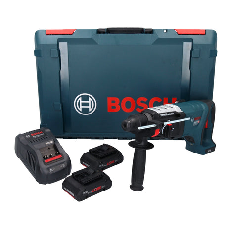 Bosch GBH 18V-28 DC Professional marteau perforateur sans fil 18 V 3,4 J SDS Plus sans balais + 2 batteries ProCORE 4,0 Ah + chargeur + XL-Boxx