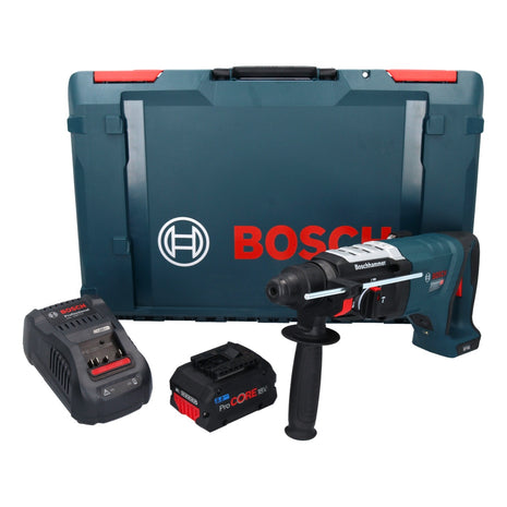 Perceuse à percussion sans fil Bosch GBH 18V-28 DC Professional 18 V 3,4 J SDS Plus sans balais + 1 batterie ProCORE 8,0 Ah + chargeur + XL-Boxx