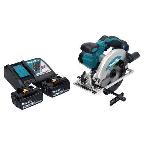 Makita DSS 610 RT scie circulaire portative sans fil 18 V 165 mm + 2x batterie 5,0 Ah + chargeur