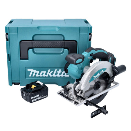 Makita DSS 610 M1J Sierra circular sin cable 18 V 165 mm + 1x batería 4,0 Ah + Makpac - sin cargador
