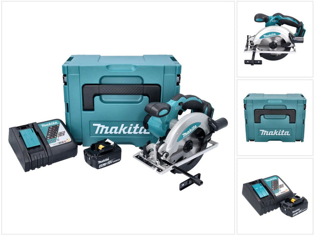 Makita DSS 610 RM1J Sierra circular sin cable 18 V 165 mm + 1x batería 4,0 Ah + cargador + Makpac