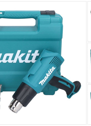 Makita HG 6030 K Heißluftgebläse 1800 W 50 - 600 °C + 4x Düse + Koffer