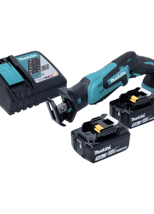 Makita DJR 185 RT Akku Recipro Säbelsäge 18 V + 2x Akku 5,0 Ah + Ladegerät