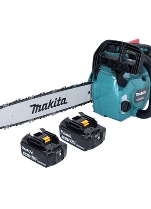 Makita DUC 356 FB Akku Kettensäge 36 V ( 2x 18 V ) 35 cm Brushless + 2x Akku 3,0 Ah - ohne Ladegerät