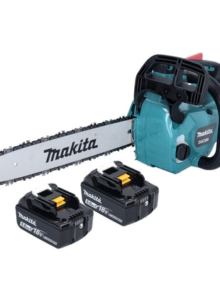 Makita DUC 356 TB Akku Kettensäge 36 V ( 2x 18 V ) 35 cm Brushless + 2x Akku 5,0 Ah - ohne Ladegerät